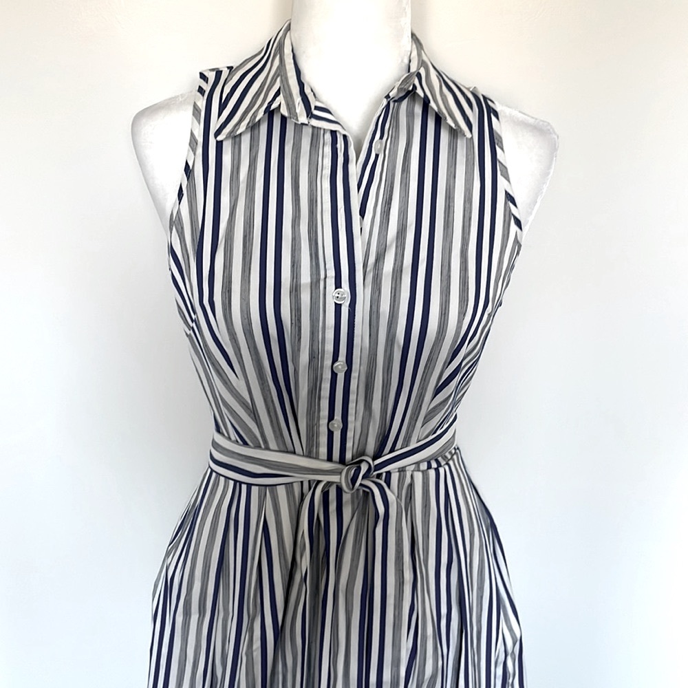 Milly Stripe Shirtdress Size 4 - Picture 5 of 13